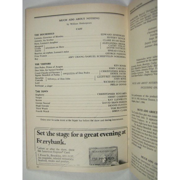 Royal Shakespeare Playbill Opening 1984 Cyrano Much Ado Nothing Cast Signed - Picture 4 of 11